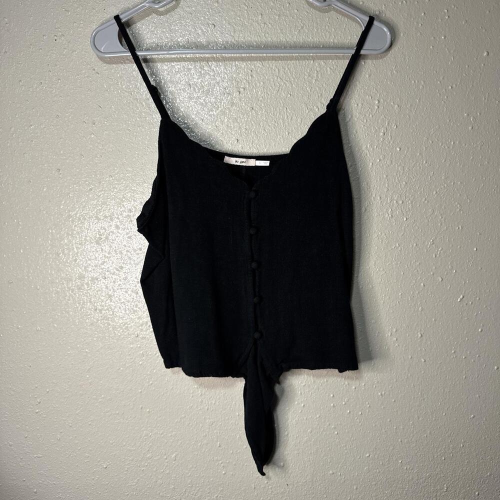 Black off the shoulder crop top with tie detail #croptop